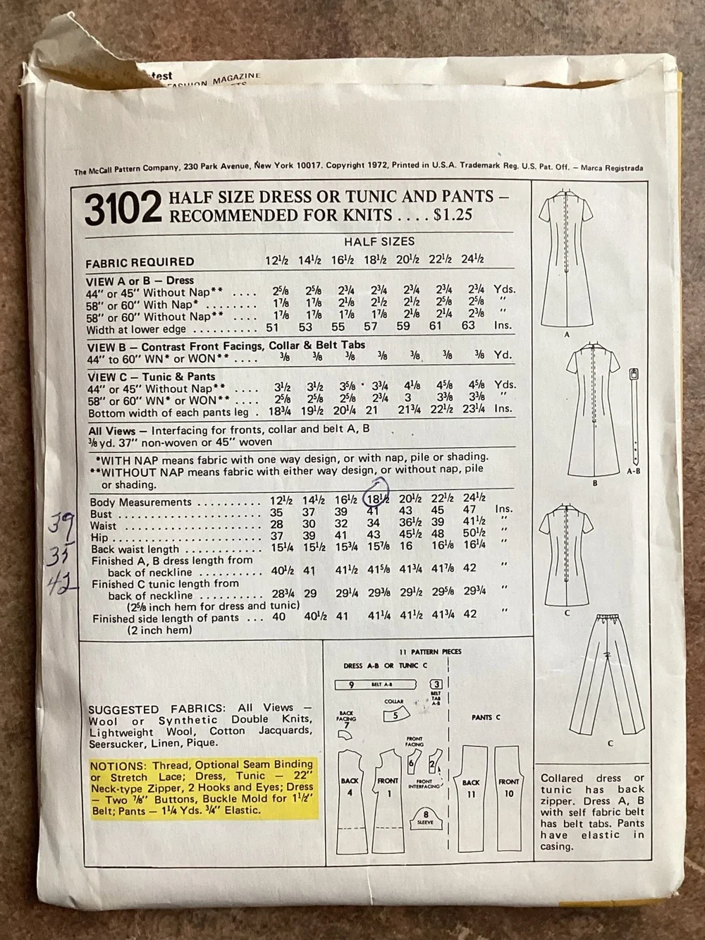 McCalls vintage sewing